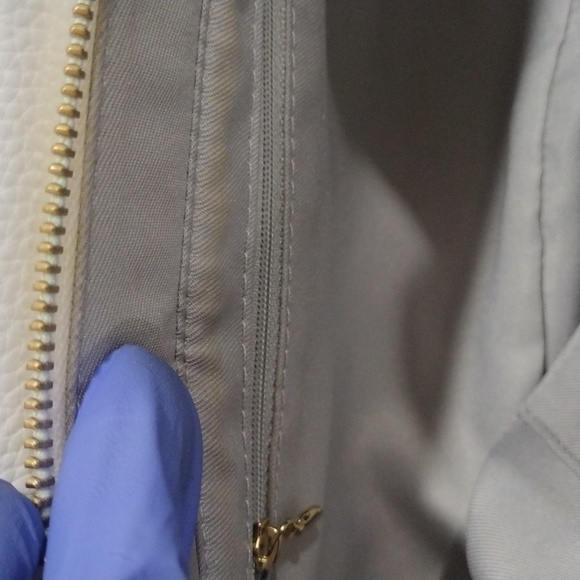 Samantha Vega White Leather 2 Ways Handbag Shoulder Bag Removable face - Picture 13 of 16